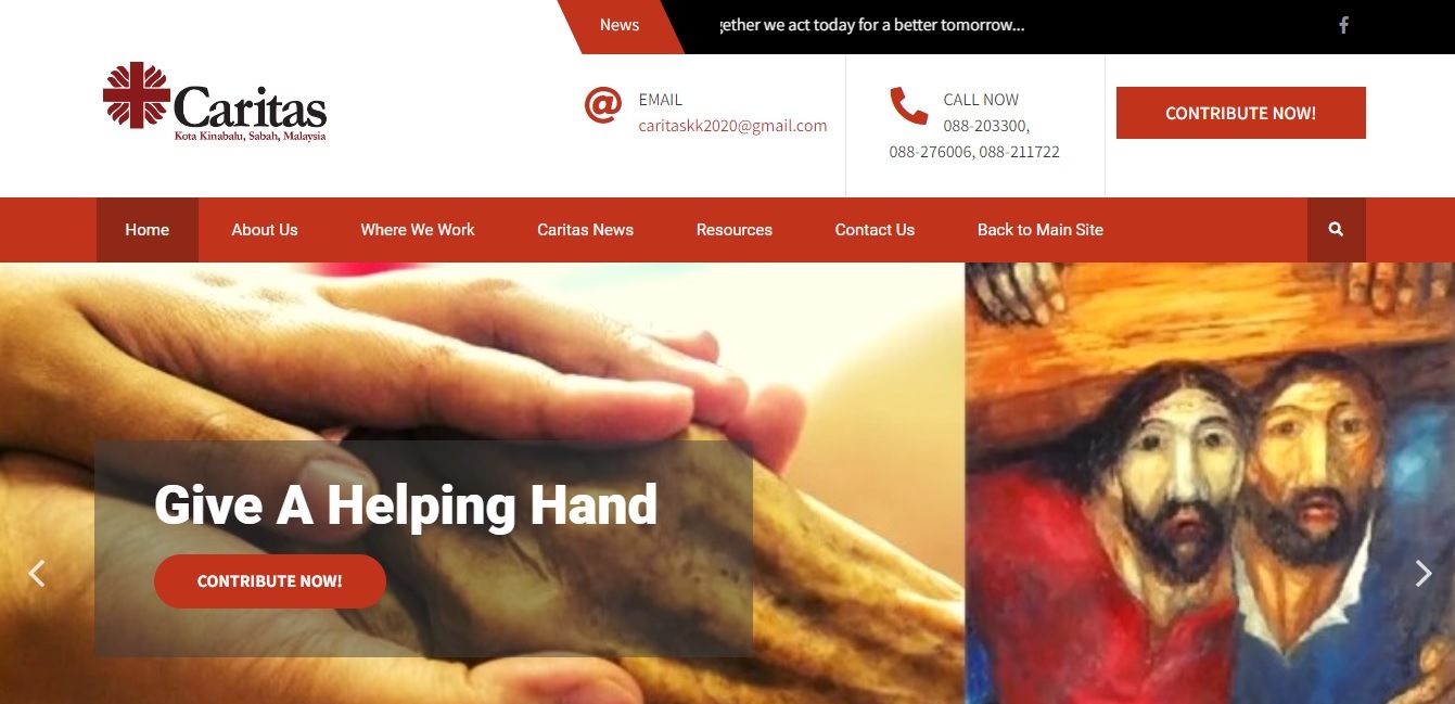 Caritas Kota Kinabalu launches new website