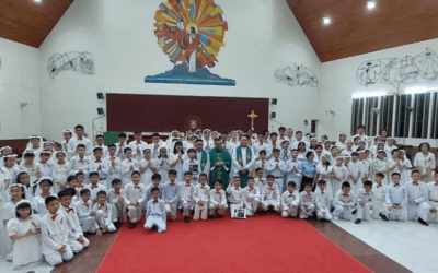 243 students in Sacred Heart Cathedral receive First Holy Communion on Mission Sunday