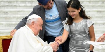 Birthday party at Synod for Inés, daughter of a synodal father
