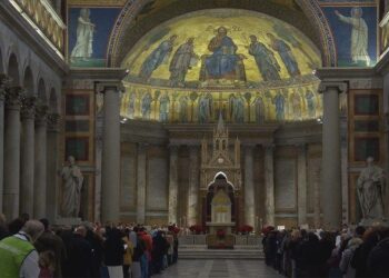 Holy Door of Papal Basilica of Saint Paul Outside the Walls opened