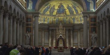 Holy Door of Papal Basilica of Saint Paul Outside the Walls opened