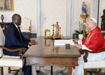 Pope Leo XIV meets with the President of Gabon