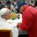 Pope Leo shares lunch with the poor, recalls people suffering from war