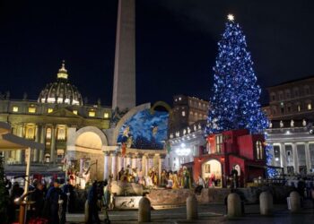 The Christmas tree and nativity scene inaugurated in St Peter’s Square