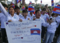 Cambodian youth lead march for peace, demand ceasefire