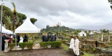 Pope Leo visits Hippo archeological site in Annaba, Algeria