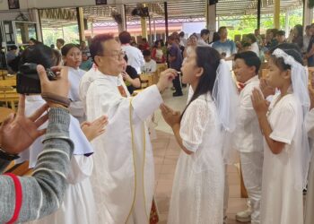 141 Kanak-Kanak terima Komuni Pertama di Paroki St Peter Claver Ranau pada Hari Raya Tubuh dan Darah Kristus