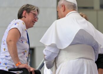 In Lourdes Pope Leo hears testimonies of service, suffering and hope